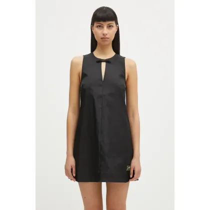 Zdjęcie GANNI sukienka Duchesse Nylon Mini kolor czarny mini prosta W0472