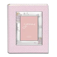 Zdjęcie Różowy album na zdjęcia dziecka 20х25 cm zdobiony aniołkami