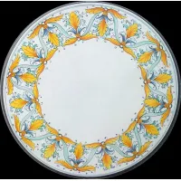 Zdjęcie Ekskluzywny blat do ogrodu wykonany z lawy z pięknym ozdobnym motywem roślinnym - Ceramiche Valchida