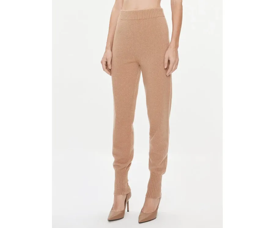 obrazek 1 TWINSET Spodnie dzianinowe 232TT3201 Brązowy Regular Fit