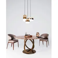 Picture A stylish round Italian table for the dining room or living room in two variants