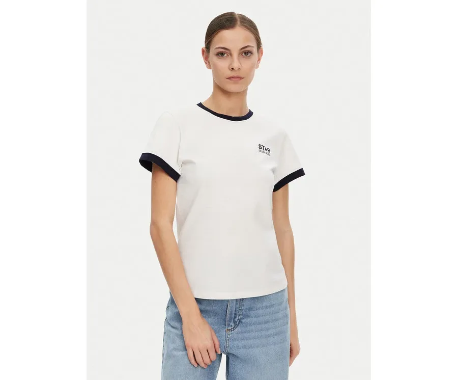 obrazek 1 GOLDEN GOOSE T-Shirt GWP01846.P001489.11782 Biały Regular Fit