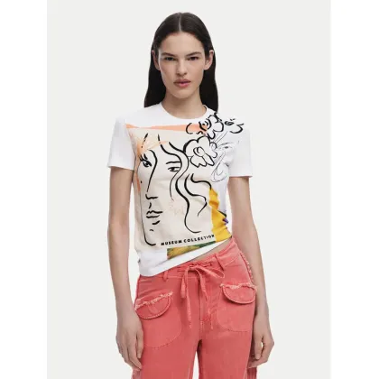 Zdjęcie Desigual T-Shirt Collection 25SWTKAC Biały Regular Fit