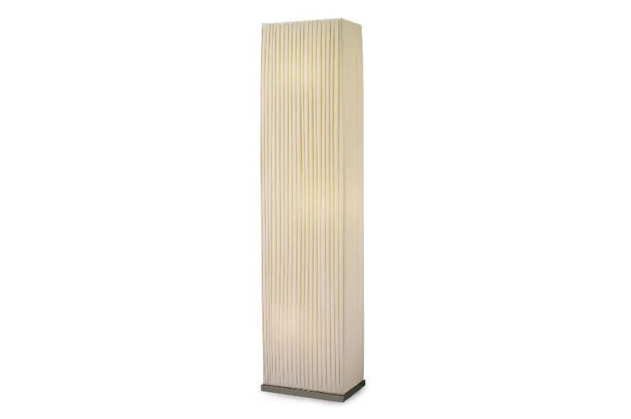 obrazek 1 Ekstrawagancka lampa z abażurem z materiału i mosiężną strukturą - Lumis