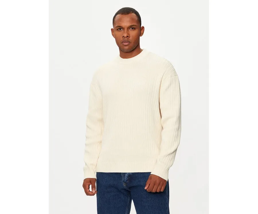 obrazek 1 Calvin Klein Jeans Sweter J30J326193 Écru Regular Fit