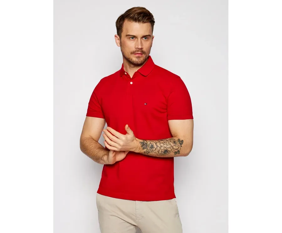 obrazek 1 Tommy Hilfiger Polo 1985 MW0MW17770 Czerwony Regular Fit