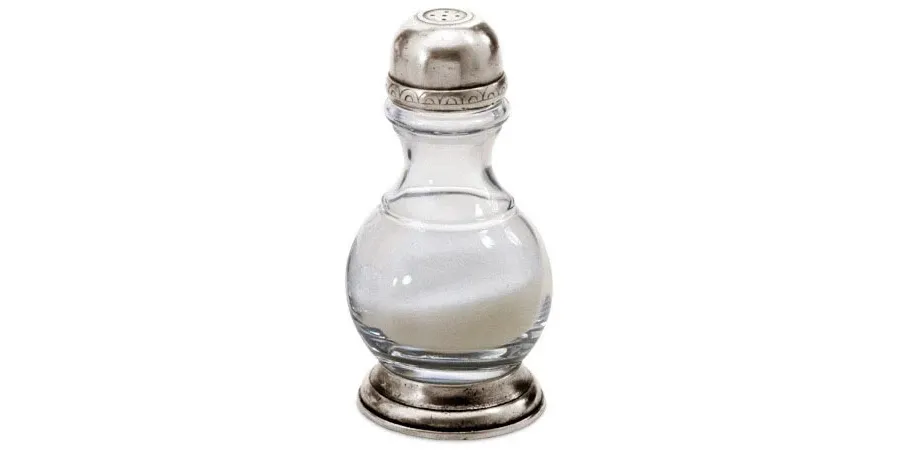 obrazek 2 Piękny pojemnik na sól do kąpieli - szkło i pewter