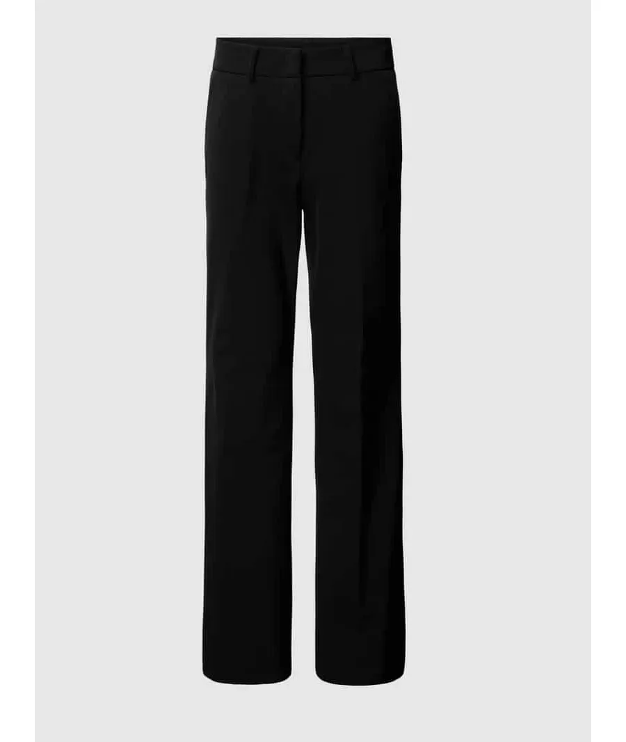 obrazek 1 Spodnie materiałowe z poszerzaną nogawką w jednolitym kolorze model ‘FRANCE’