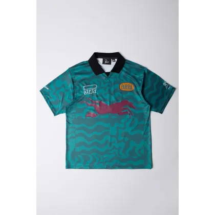 Zdjęcie by Parra polo Sports Flage Polo Shirt kolor zielony  52102