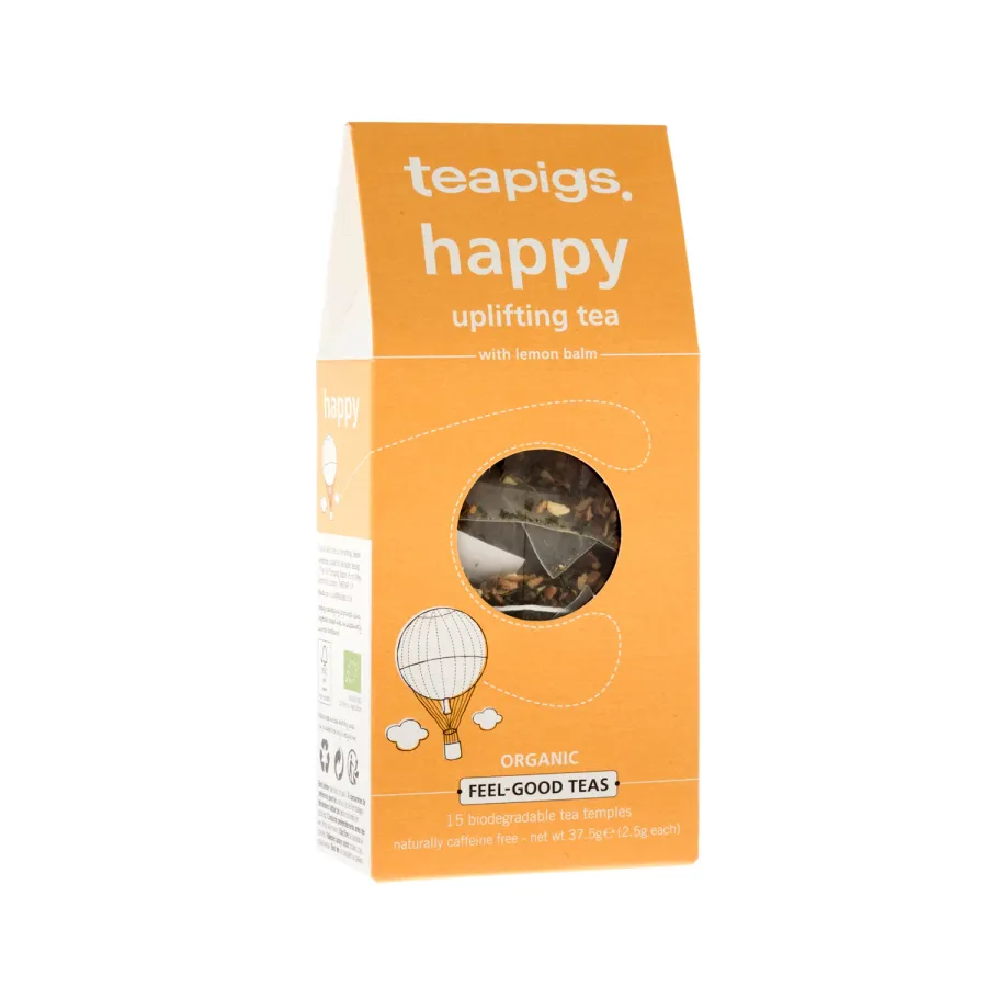 obrazek 1 teapigs - Happy - Uplifting Tea 15 piramidek TEAPIGS