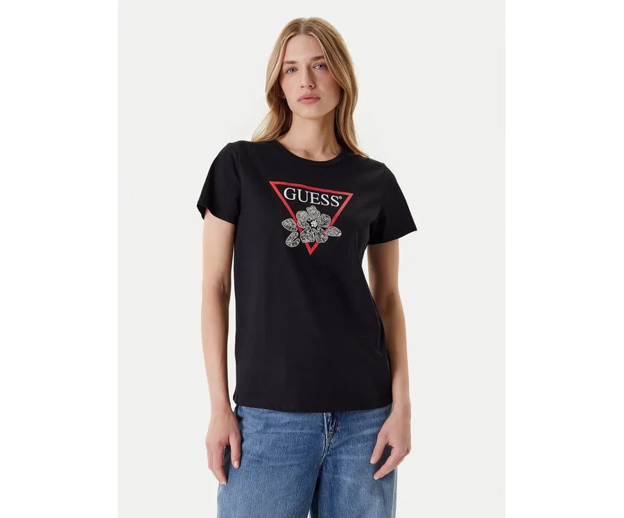 obrazek 1 Guess T-Shirt W5YI38 I3Z14 Czarny Regular Fit