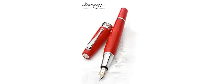 obrazek 1 Nowoczesne Pióro Wieczne Czerwony Celluloid Miya Montegrappa