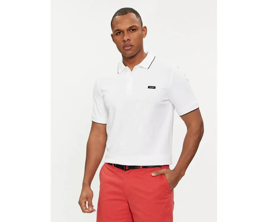 obrazek 1 Calvin Klein Polo K10K112751 Biały Regular Fit