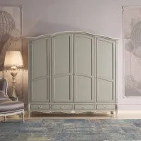 Picture Classic wardrobe with 4 doors and 4 drawers from Italy - Stella del Mobile