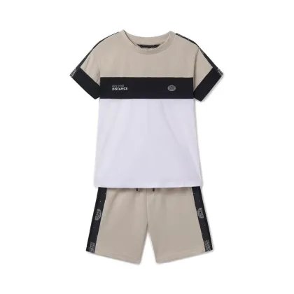 Zdjęcie Mayoral Komplet t-shirt i spodenki 6682 Beżowy Regular Fit