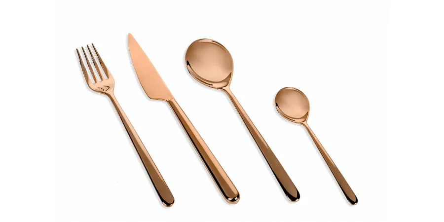 obrazek 1 Designerski włoski komplet 6 widelców do serwowania z kolekcji Linea Bronzo
