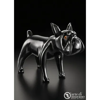 Zdjęcie Bulldog francuski, piękna rzeźba ze szkła Murano