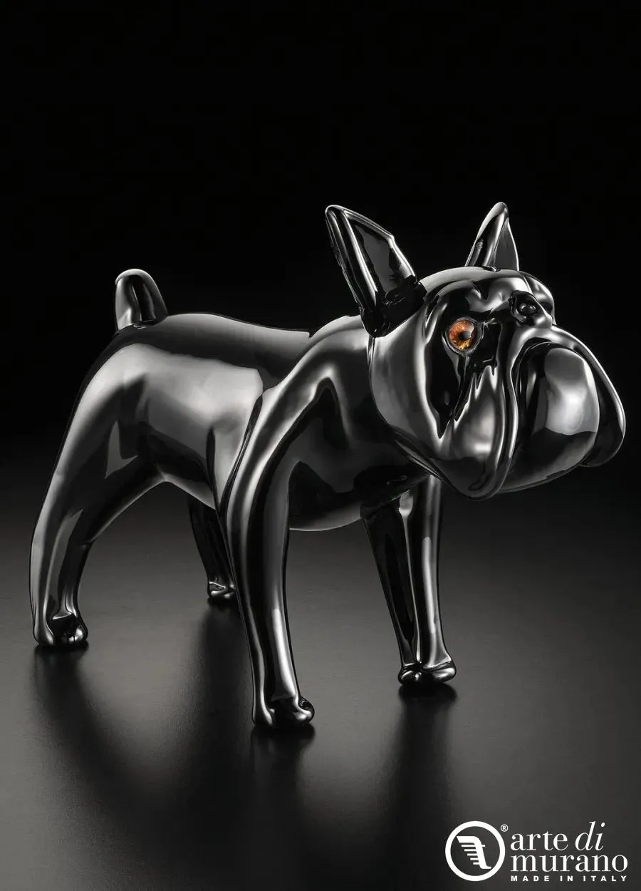 obrazek 1 Bulldog francuski, piękna rzeźba ze szkła Murano