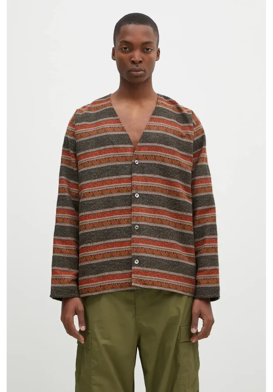 obrazek 1 Needles kardigan z domieszką wełny Cardigan Jacket kolor zielony PU125