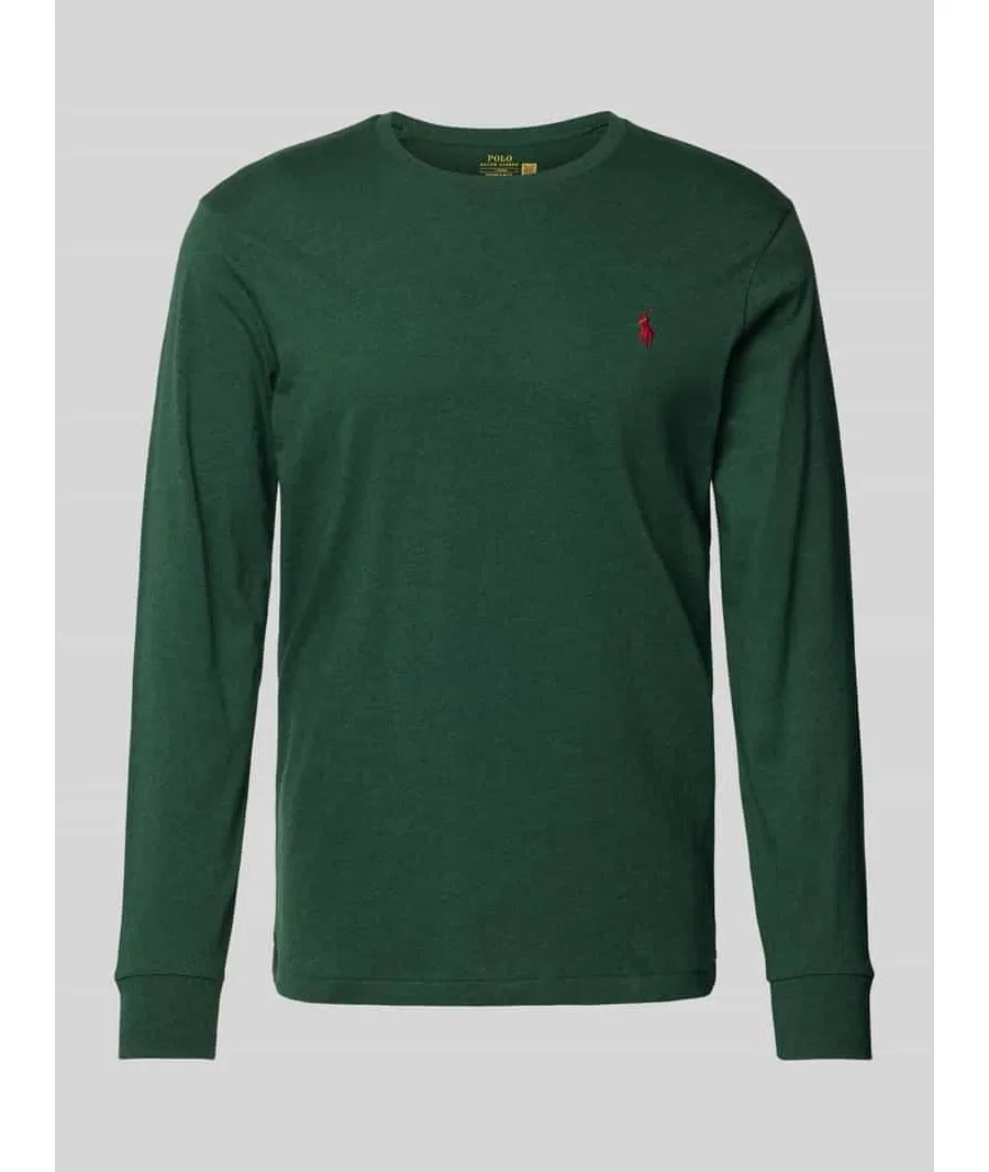 obrazek 1 Bluzka z długim rękawem o kroju regular fit z wyhaftowanym logo