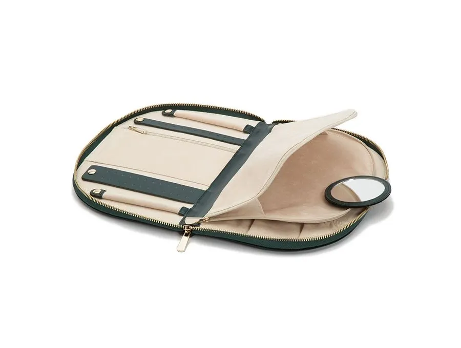 obrazek 5 Stylowe etui podróżne Zoe Forest Green na biżuterię