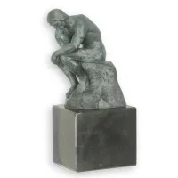 Picture An exclusive sculpture of a thinker made of bronze