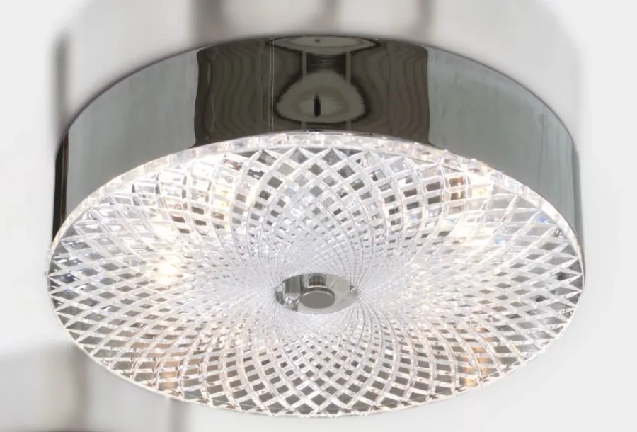 obrazek 1 Lampa sufitowa z włoskim kryształowym dyskiem „rombus” - Il Paralume Marina