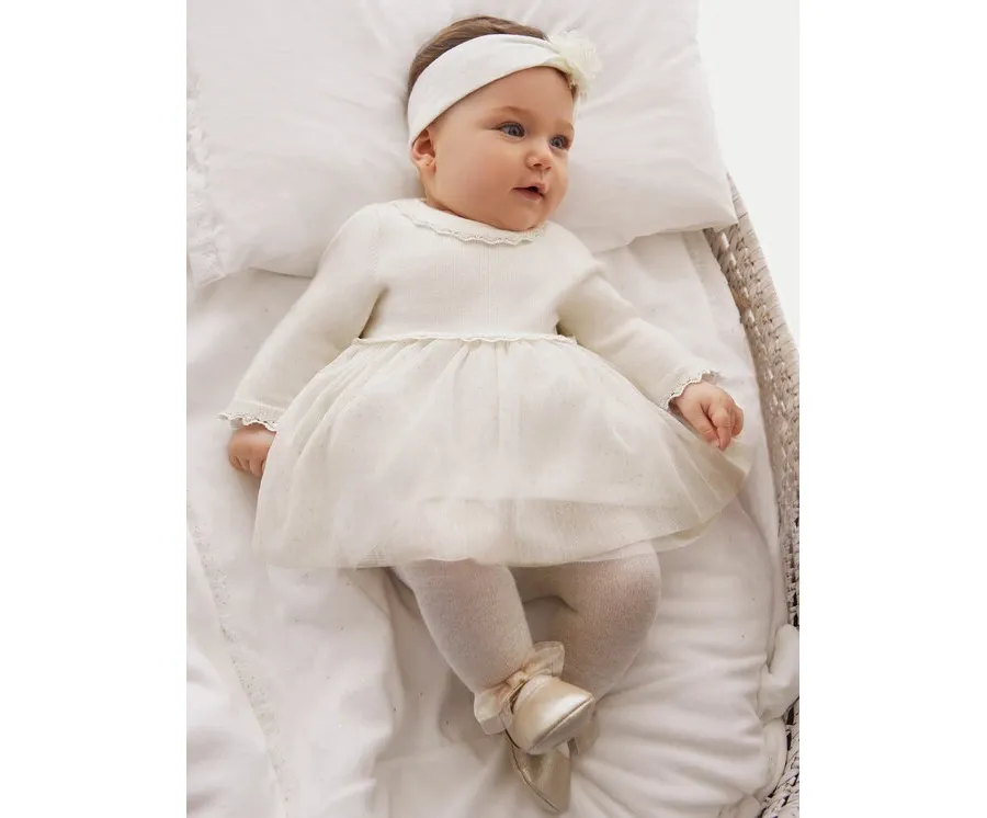 obrazek 1 Mayoral Sukienka elegancka 2806 Écru Regular Fit