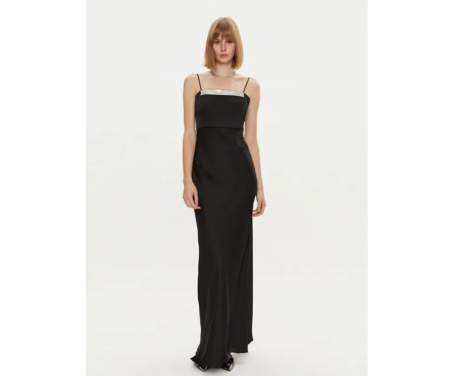 obrazek 1 Simona Corsellini Sukienka wieczorowa A24CEAB047 Czarny Slim Fit