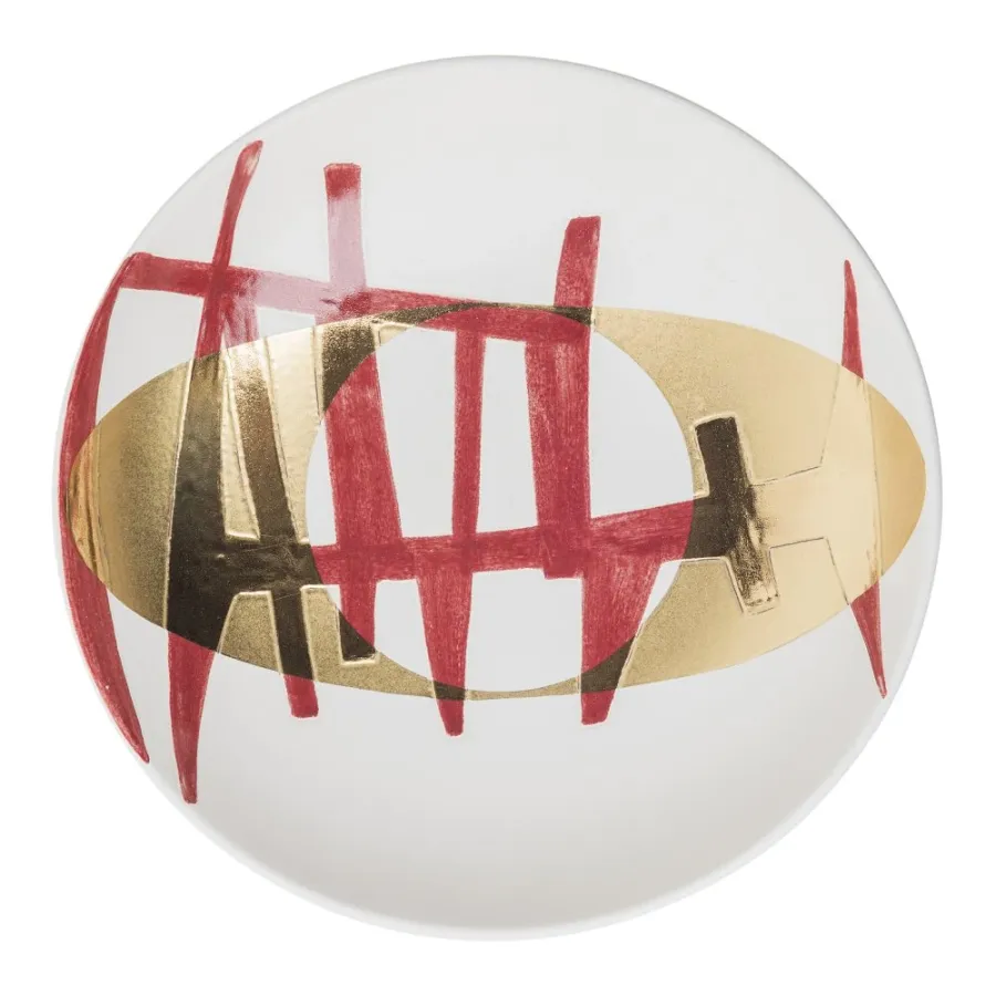 obrazek 1 Cudowny ręcznie malowany talerz H.9xL.40xP.40 cm