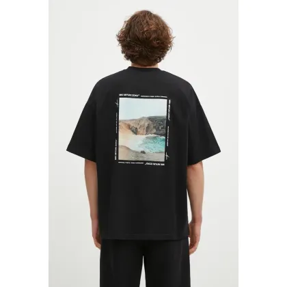 Zdjęcie MKI MIYUKI ZOKU t-shirt bawełniany Resort męski kolor czarny z nadrukiem RESORT.TSHIRT