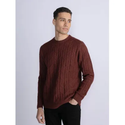 Zdjęcie Petrol Industries Sweter M-3030-KWR250 Brązowy Regular Fit