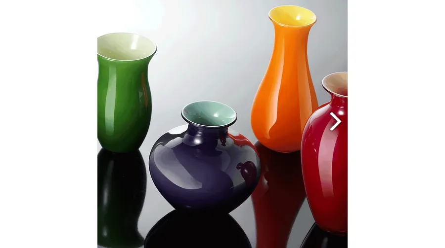 obrazek 2 Elegancki turkusowy wazon murano