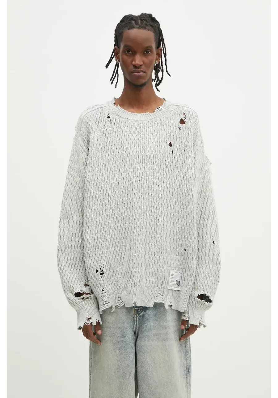 obrazek 1 Maison MIHARA YASUHIRO sweter Sun Faded męski kolor szary J14SW702