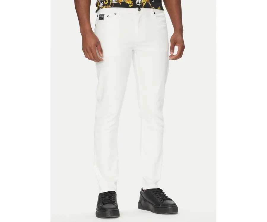 obrazek 1 Versace Jeans Couture Jeansy 78GAB5D0 Biały Slim Fit