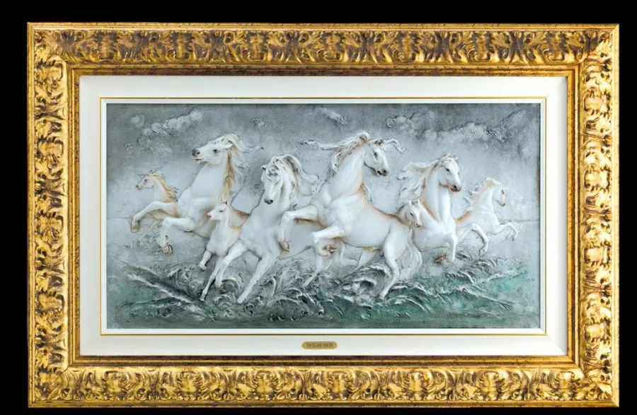 picture 1 Picture of horses - a porcelain decorations