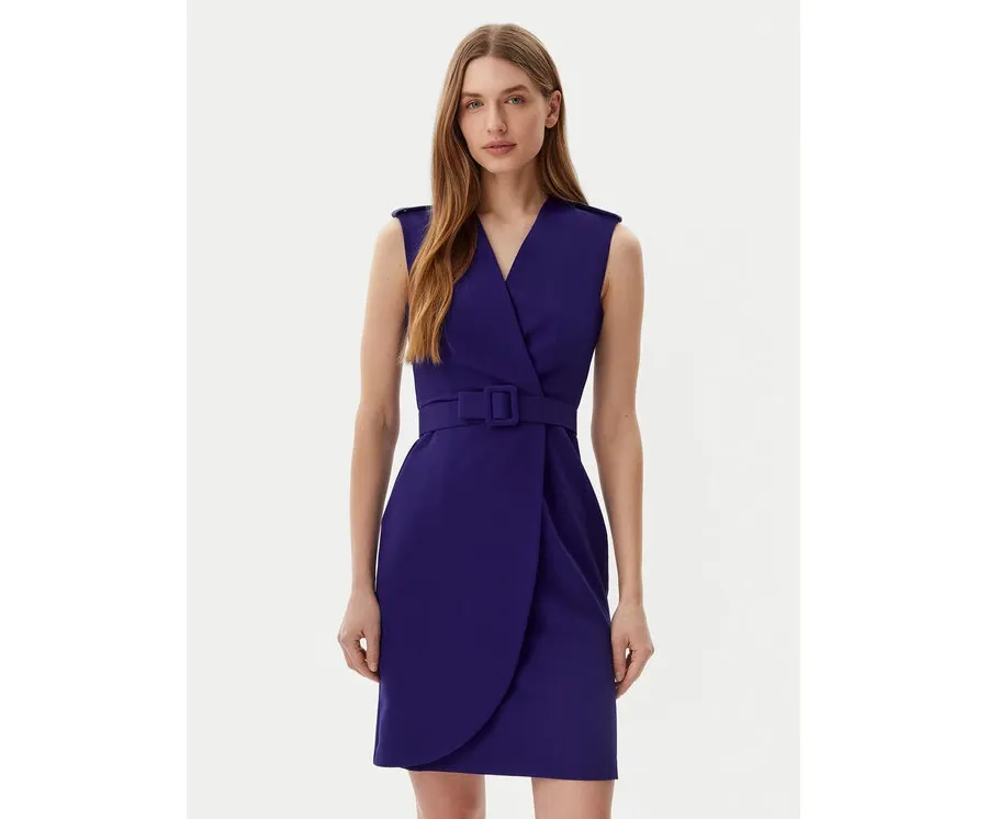 obrazek 1 ARTIGLI Sukienka koktajlowa ACAB000846 Granatowy Slim Fit