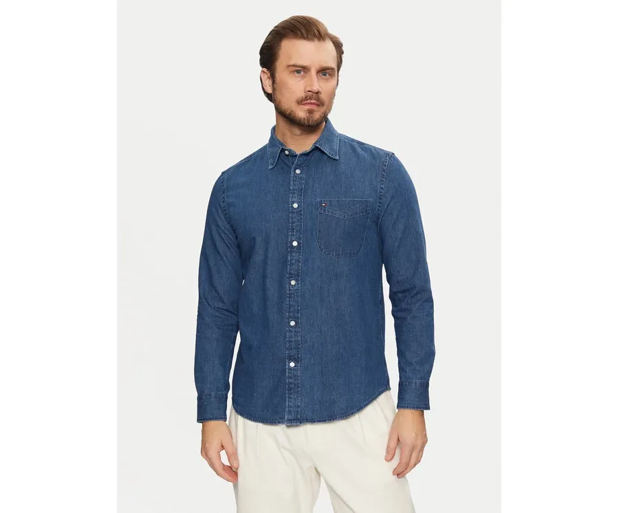 obrazek 1 Tommy Hilfiger Koszula jeansowa MW0MW37581 Niebieski Regular Fit