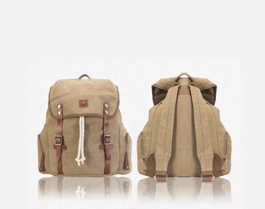 obrazek 3 Męski plecak w stylu casual w kolorze khaki