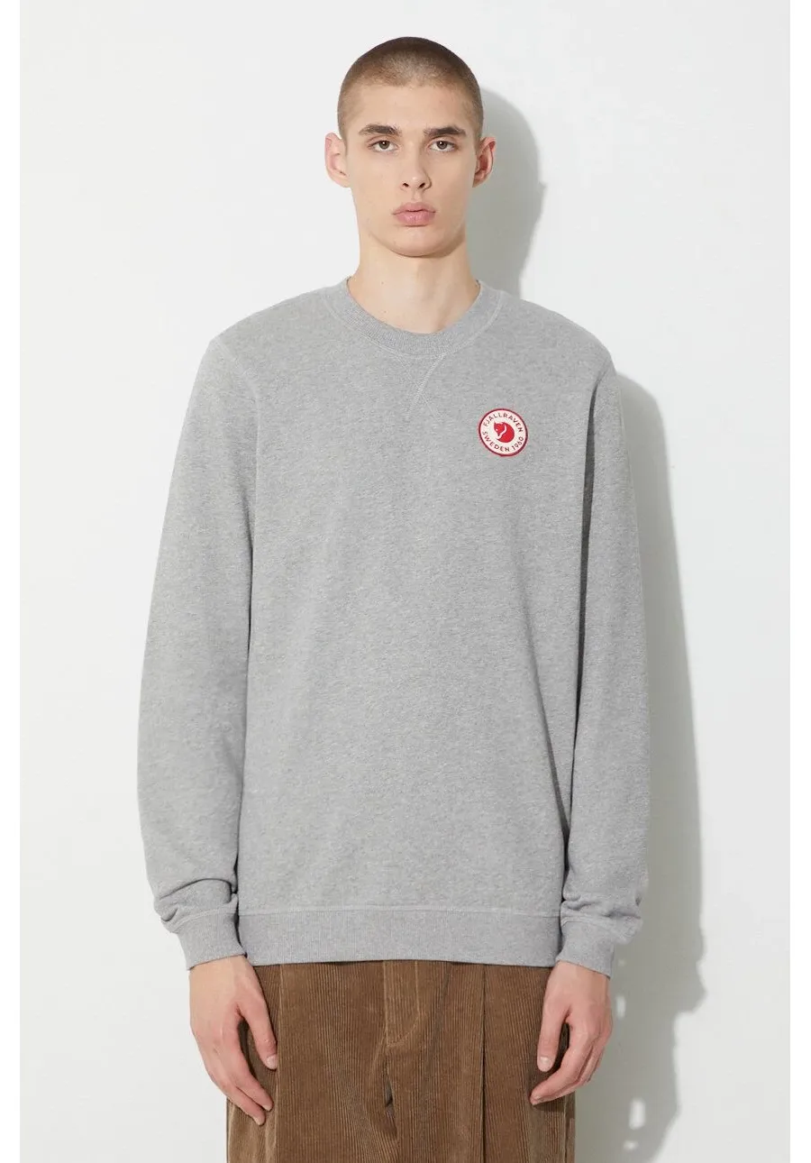 obrazek 1 Fjallraven bluza bawełniana 1960 Logo męska kolor szary melanżowa