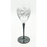 Zdjęcie Elegancki zestaw 6 kieliszków Montecarlo Jazz Black Silver na prezent