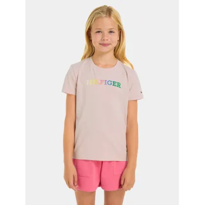 Zdjęcie Tommy Hilfiger T-Shirt Monotype KG0KG07851 D Różowy Regular Fit
