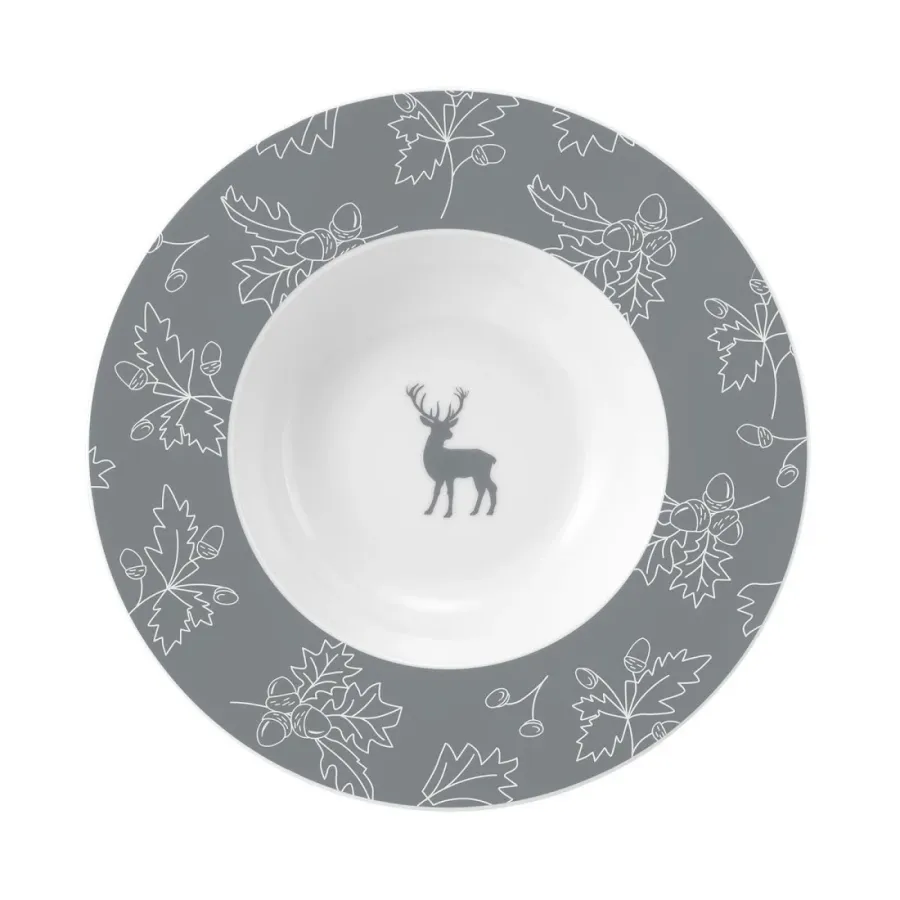 obrazek 2 Talerz głęboki do zupy z porcelany 23,5 cm zdobiony nowoczesnym motywem - Seltmann Weiden