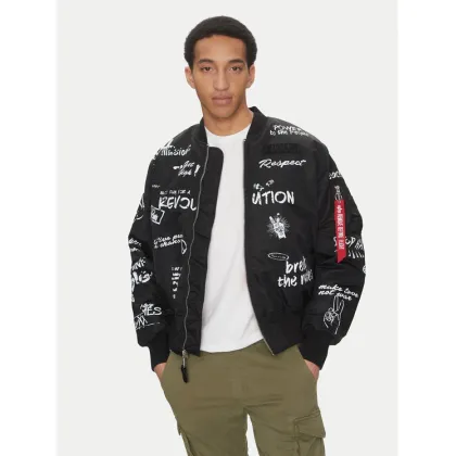 Zdjęcie Alpha Industries Kurtka bomber MA-1 Peace 156136 Czarny Regular Fit
