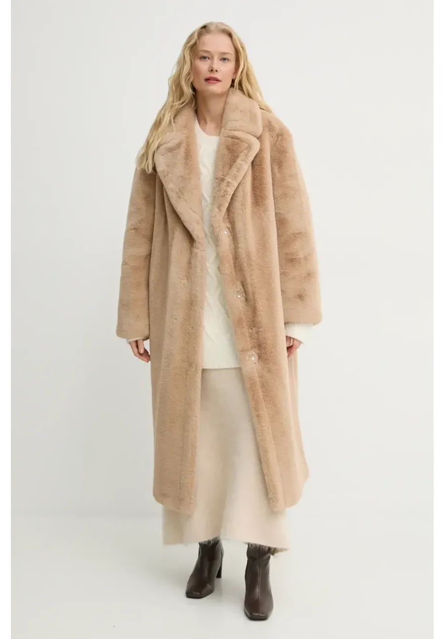 obrazek 1 Stand Studio płaszcz Maria Coat damski kolor beżowy przejściowy oversize 61122-9070