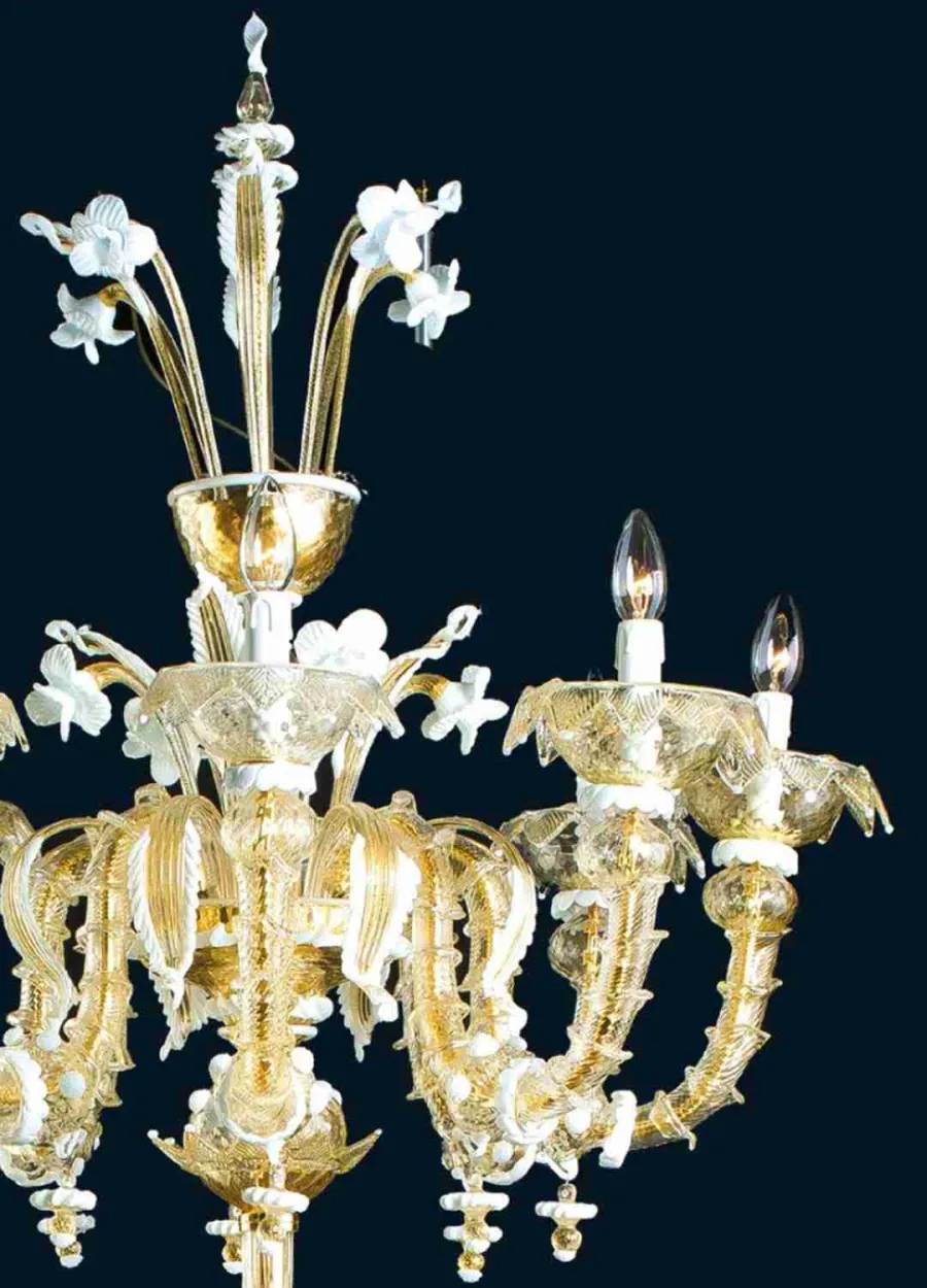 obrazek 2 Prestiżowa lampa podłogowa Imperial Gold ze szkła Murano