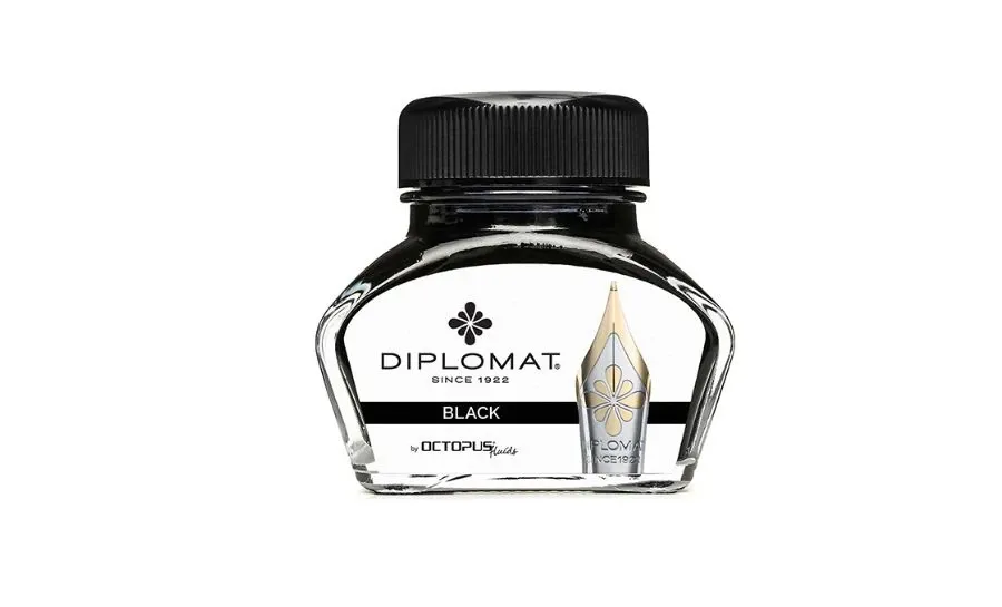 obrazek 1 Atrament do piór wiecznych Diplomat w kałamarzu - czarny, 30 ml