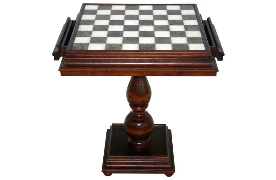 obrazek 2 Stół do szachów z figurami platerowanymi złotem i srebrem 156GS+TAV520