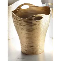 Zdjęcie Stylowy kosz łazienkowy z mosiądzu wykończony 24K złotem - Il Paralume Marina