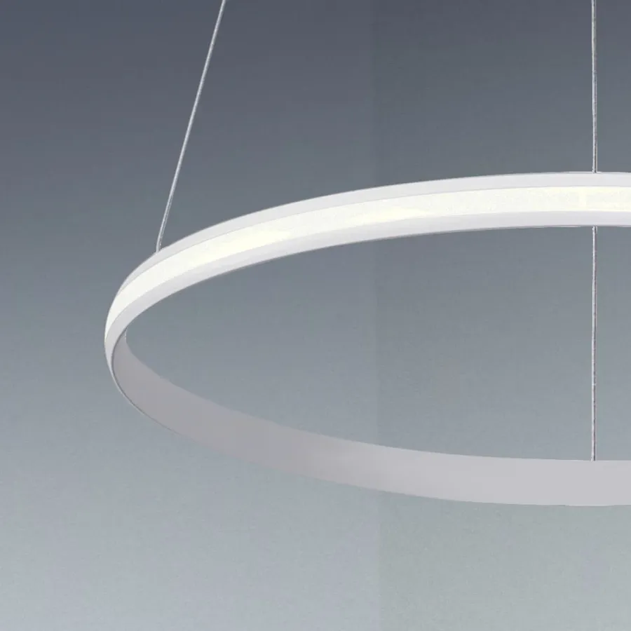 obrazek 2 Stylowa lampa wisząca Lens ze stali, aluminium, silikonu ⌀100 cm